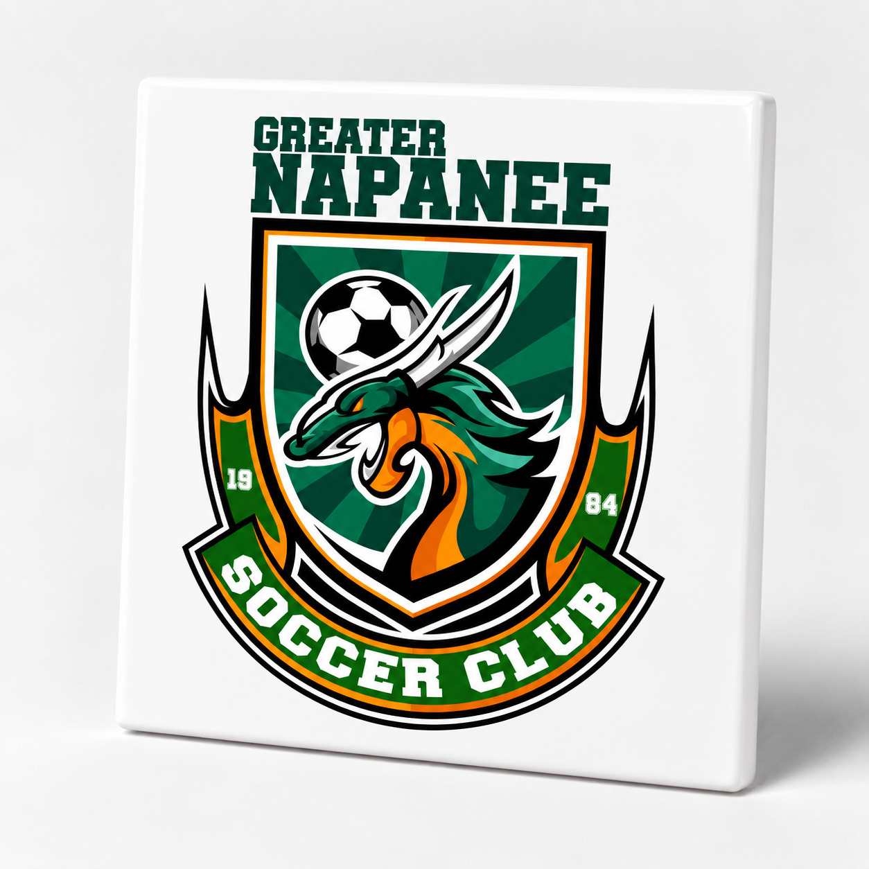 Greater Napanee Soccer Club ceramic Player Tile example 2